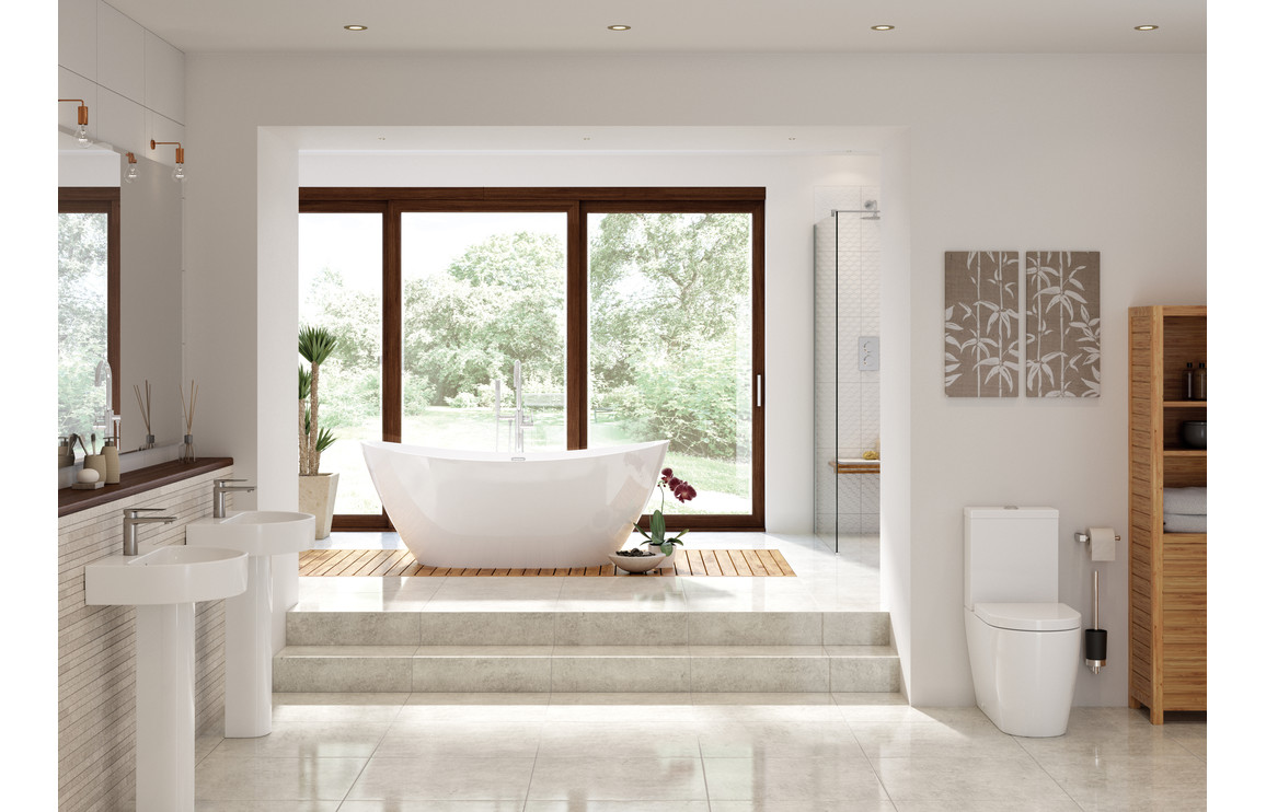 Alder Rimless Close Coupled Fully Shrouded WC & Soft Close Seat - Image 2