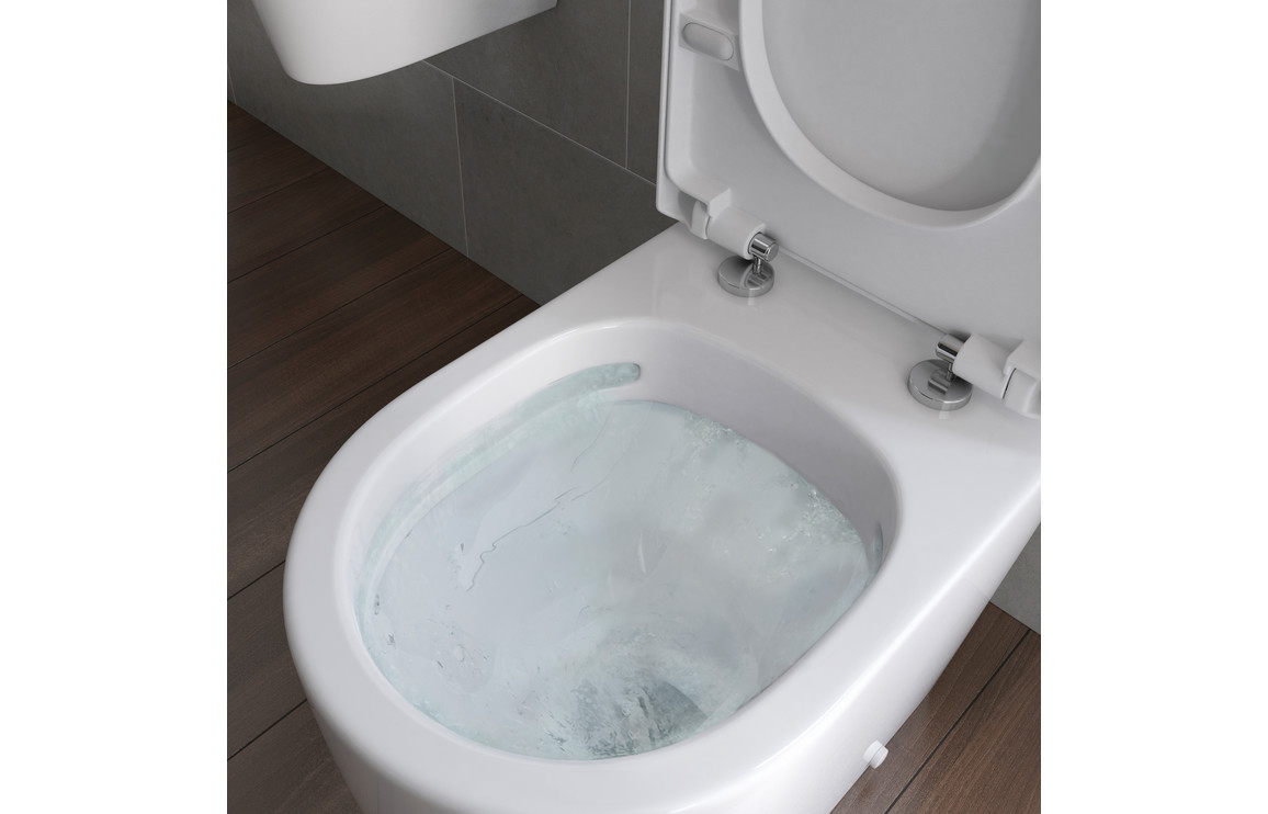 Alder Rimless Close Coupled Fully Shrouded WC & Soft Close Seat - Image 3