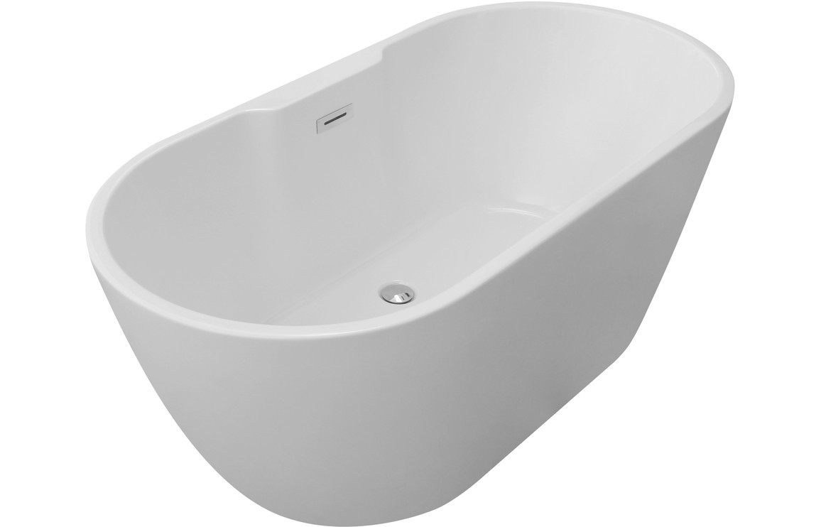 Walker Freestanding 1550x745x580mm 0TH Bath - Gloss White