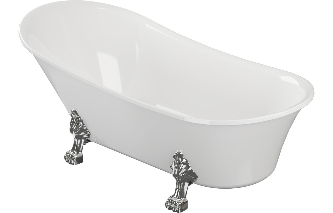 Dundas Freestanding 1620x700x770mm 0TH Bath w/Feet - Image 2