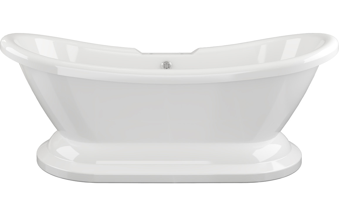 Lola Freestanding 1760x700x720mm 2TH Bath w/Base - White