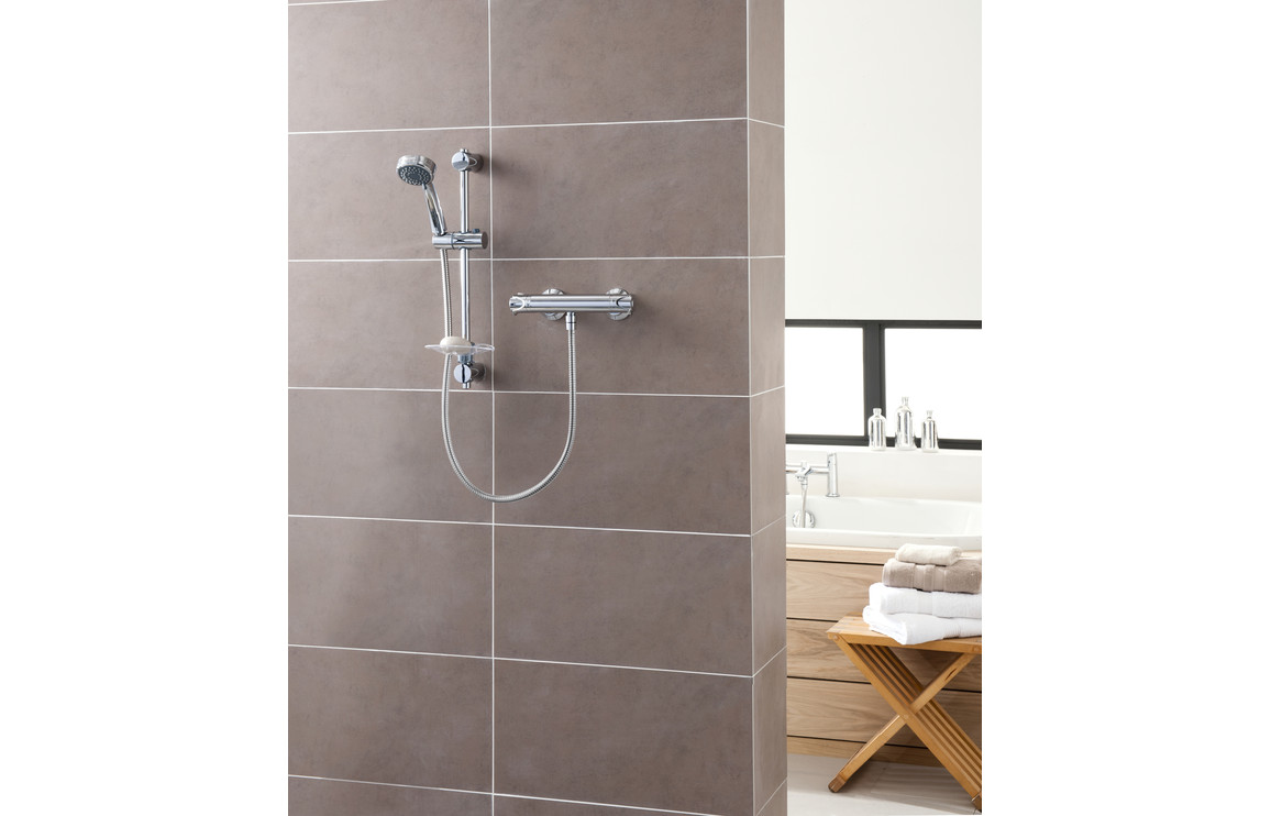 Triton Dene Cool-Touch Thermostatic Bar Mixer Shower - Chrome - Image 2