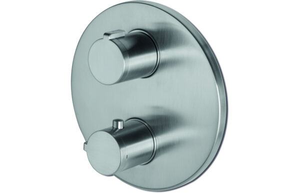 Vema Tiber Two Outlet Thermostatic Mixer - St/Steel