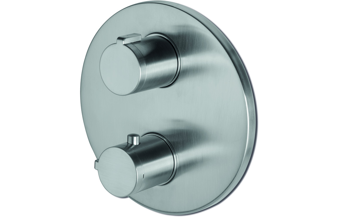 Vema Tiber Two Outlet Thermostatic Mixer - St/Steel