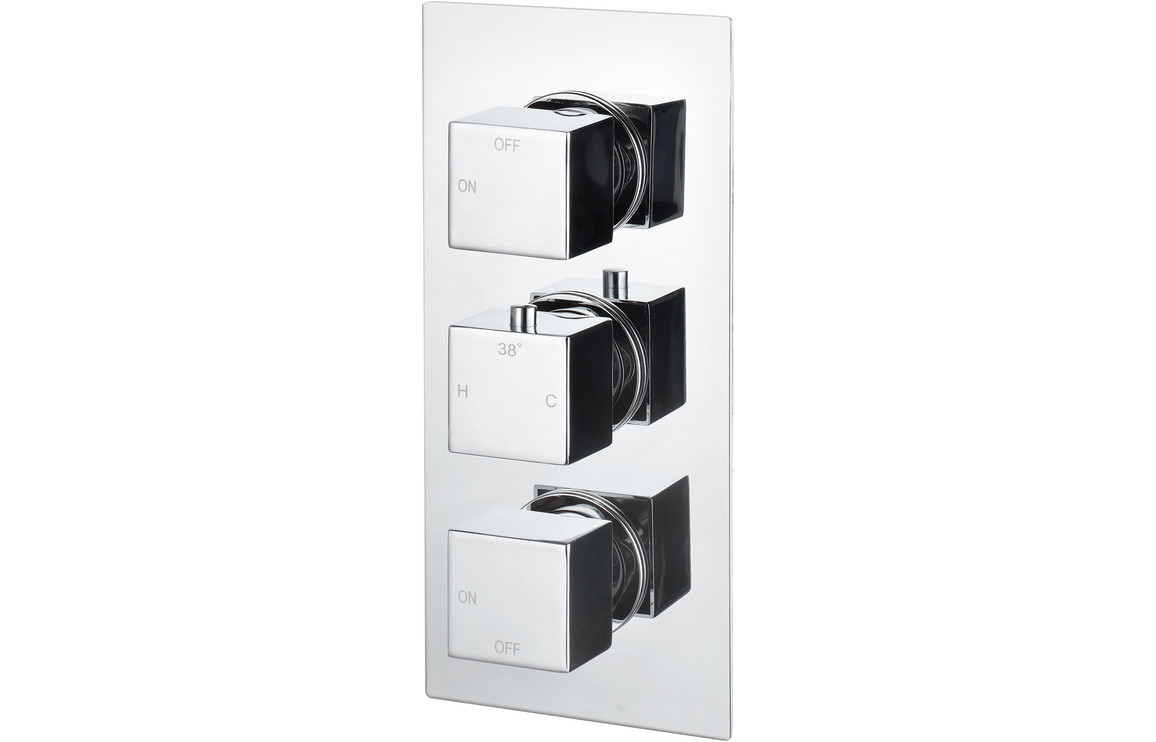 Sagittarius Square Shower Valve & Kit Pack 3 - Chrome - Image 2
