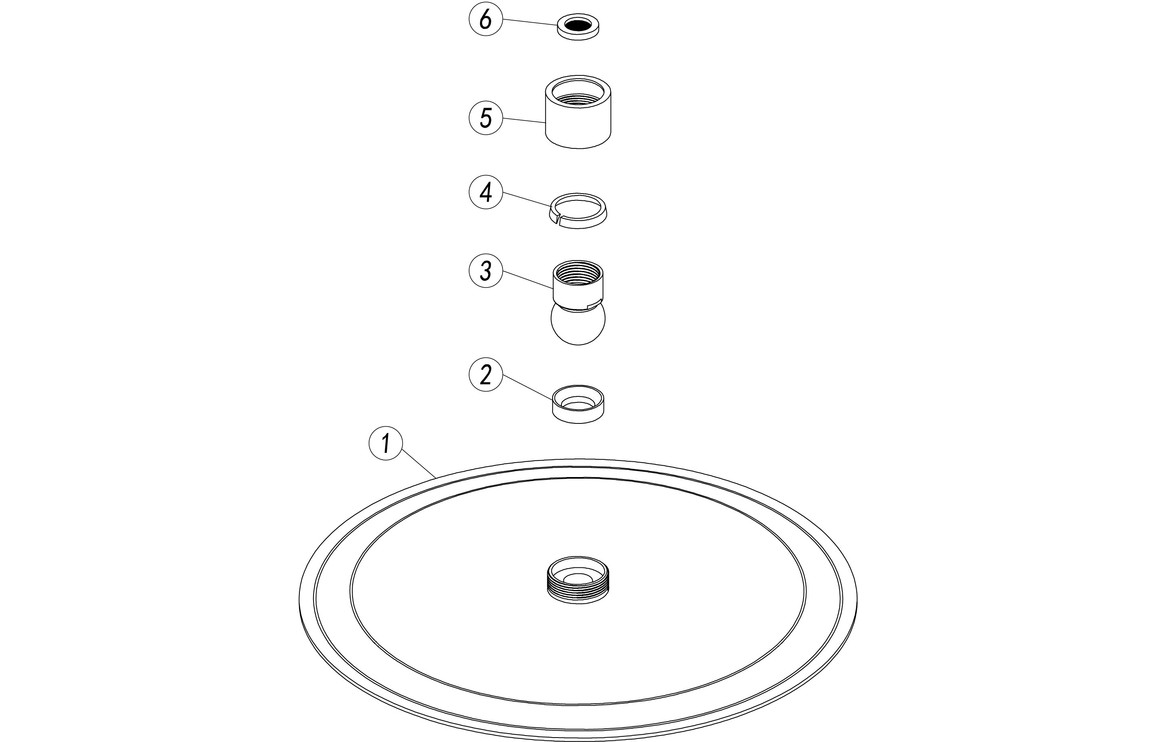 Aquila 250mm Round Ultraslim Showerhead - Chrome - Image 2