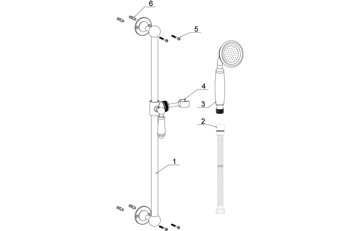 Atlas Traditional Slider Rail Kit - Chrome - Image 2