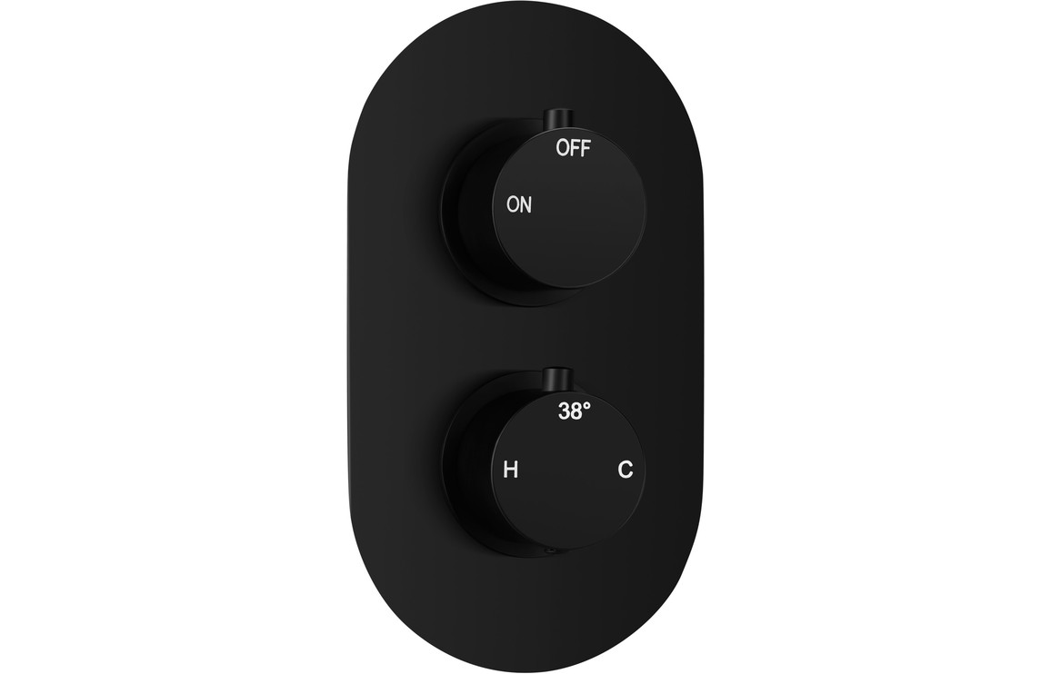 Aquila Round Shower Valve & Kit Pack 1 - Matt Black - Image 2