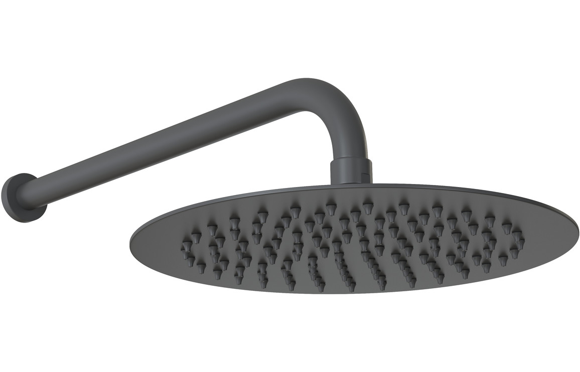 Aquila 200mm Round Ultraslim Showerhead - Matt Black - Image 3