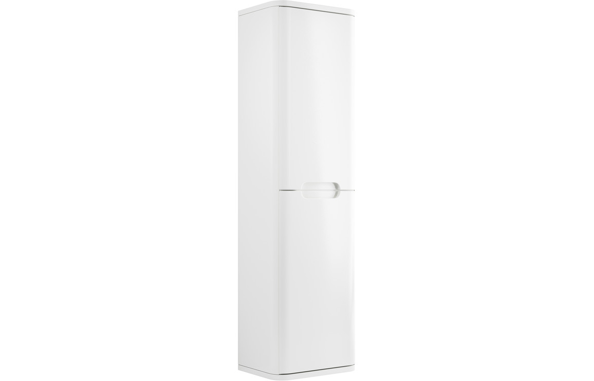 Dallas 350mm 2 Door Wall Hung Tall Unit - White Gloss