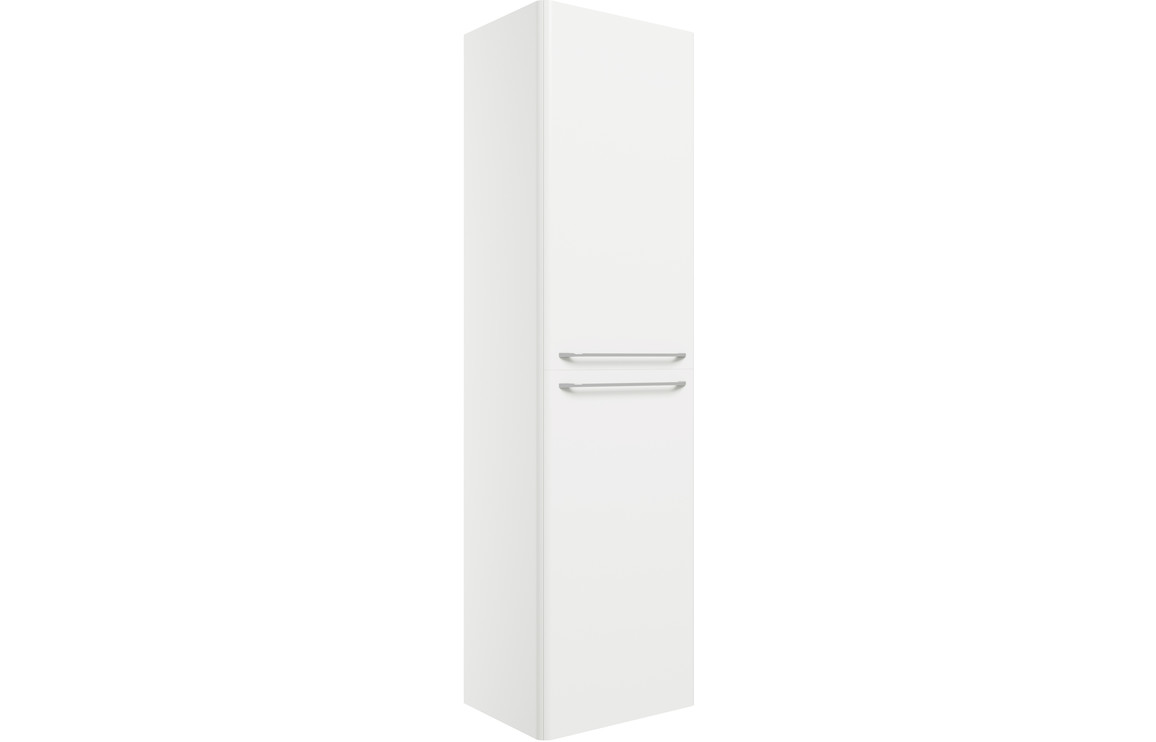 San Diego 454mm Wall Hung 2 Door Tall Unit - White Gloss