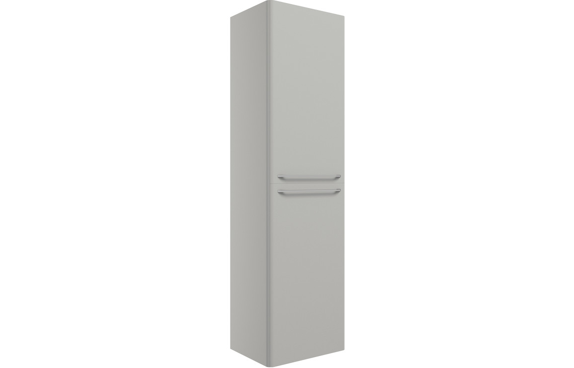 San Diego 454mm Wall Hung 2 Door Tall Unit - Grey Gloss