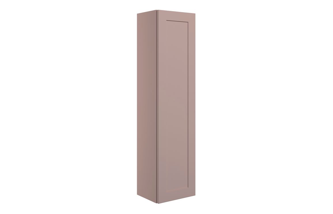 Maine 300mm Wall Hung 1 Door Tall Unit - Matt Peony