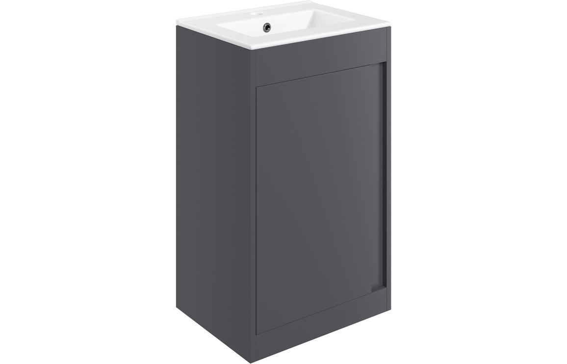 Dakota 510mm Floor Standing Unit Inc. Basin - Matt Graphite Grey