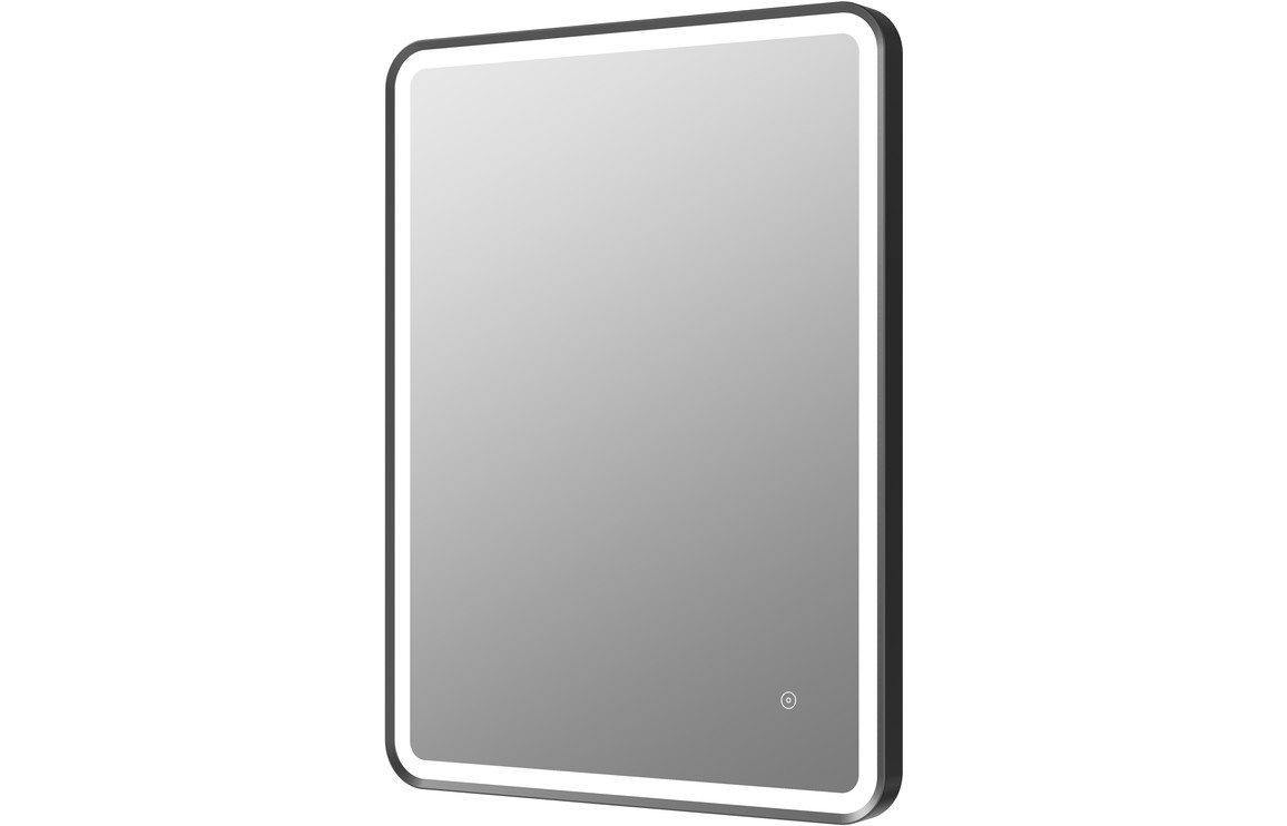 Houston 600mm Rectangle Front-Lit LED Mirror - Matt Black