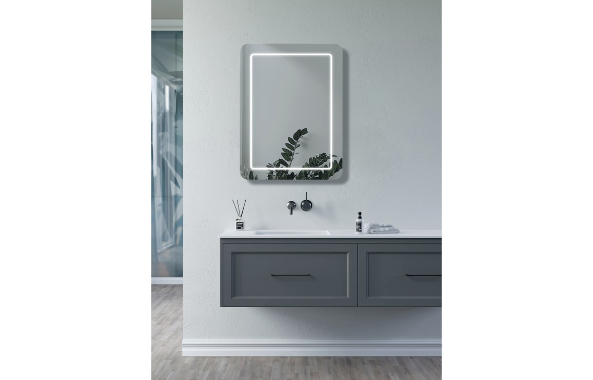 Bilston 500x700mm Rectangle Front-Lit LED Mirror - Image 3