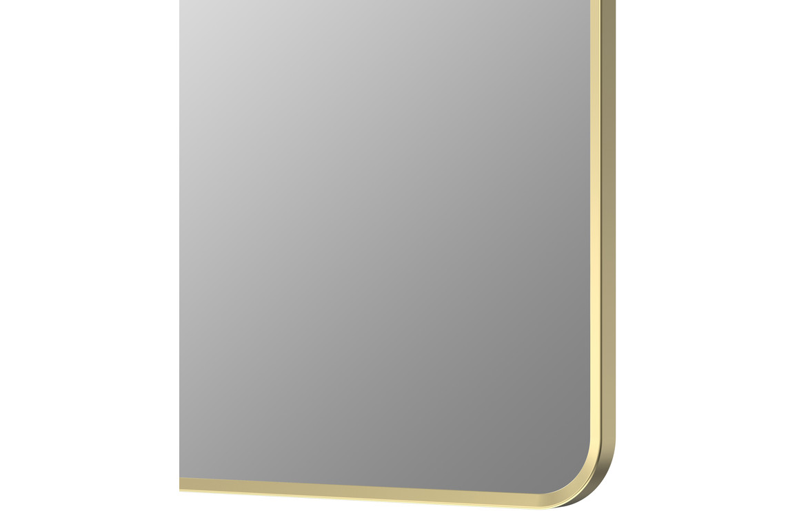Dyce 600x800mm Rectangle Mirror - Brushed Brass - Image 2