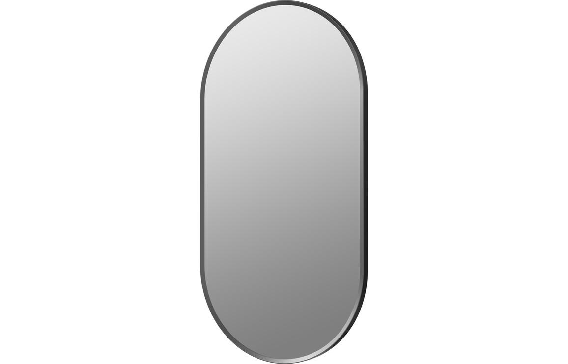Dyce 800x400mm Oblong Mirror - Matt Black