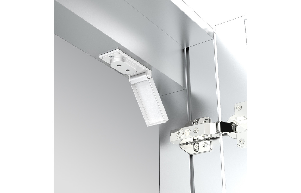 Portree 600mm 2 Door Front-Lit LED Mirror Cabinet - Image 2