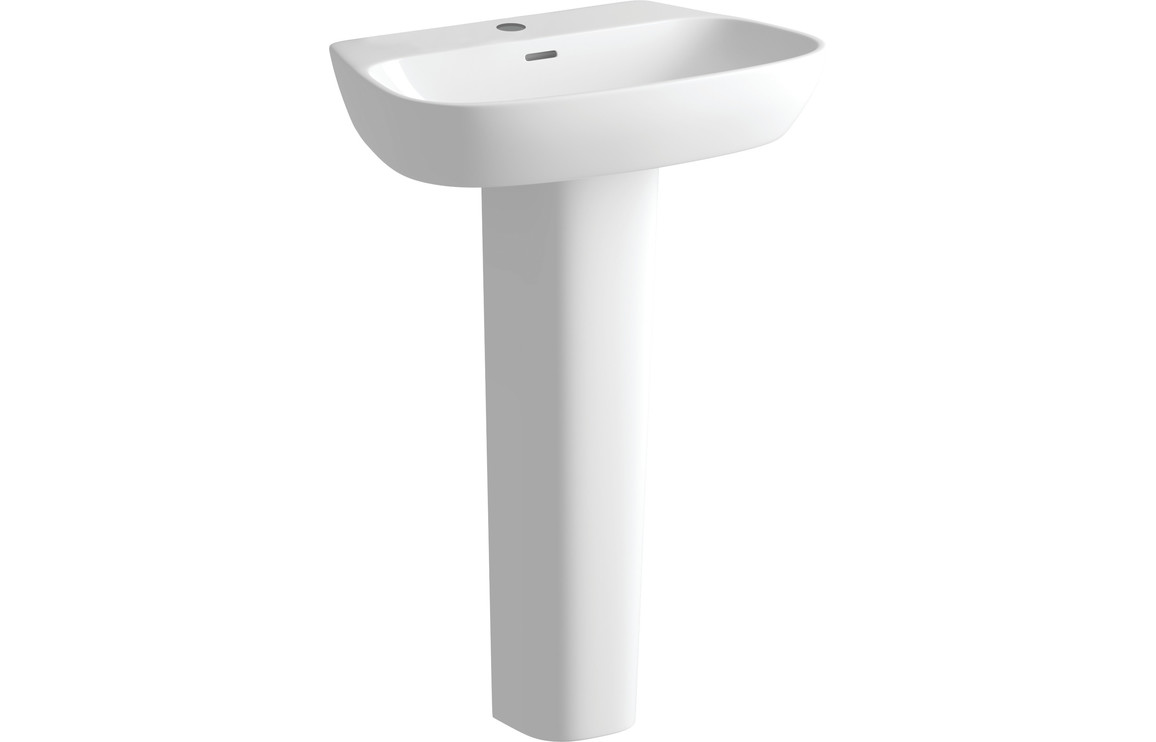 Chonzie 600x400mm 1TH Basin & Full Pedestal