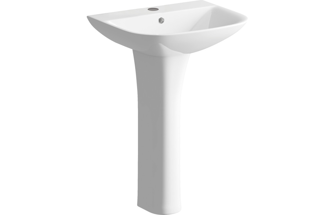Etive Mor 560x450mm 1TH Basin & Full Pedestal (Boxed)