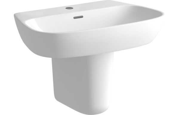 Donich 600x400mm 1TH Basin & Semi Pedestal