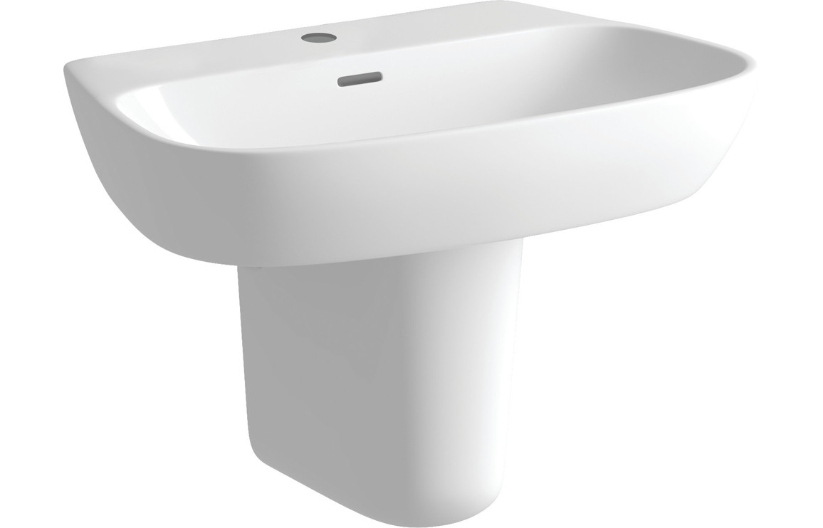 Donich 600x400mm 1TH Basin & Semi Pedestal
