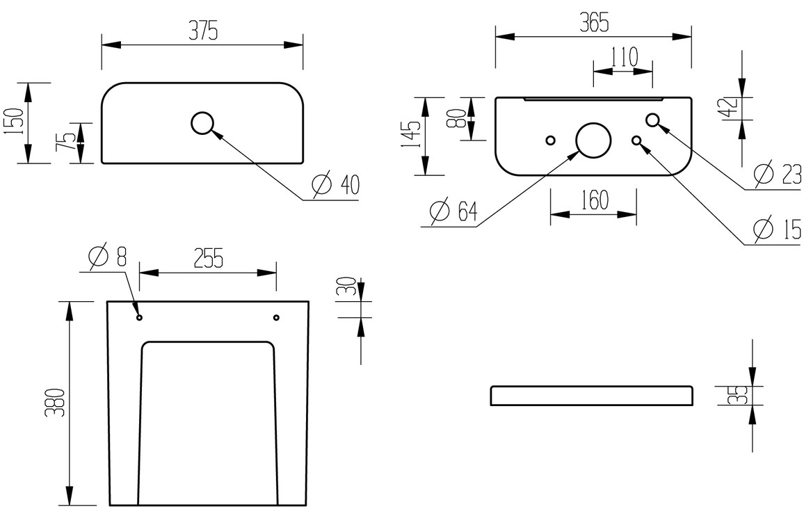 Donich Rimless Close Coupled Open Back Comfort Height WC & Soft Close Seat - Image 5