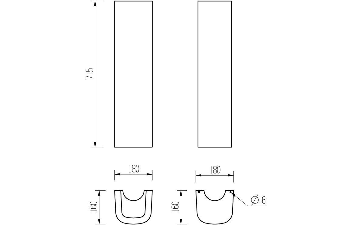 Merrick 550x400mm 1TH Basin & Full Pedestal - Image 5