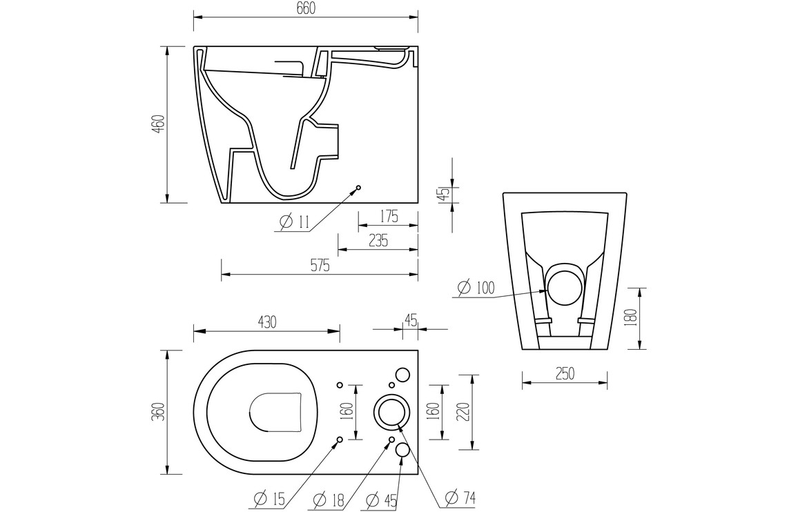 Alder Rimless Close Coupled Fully Shrouded Comfort Height WC & Soft Close Seat - Image 5