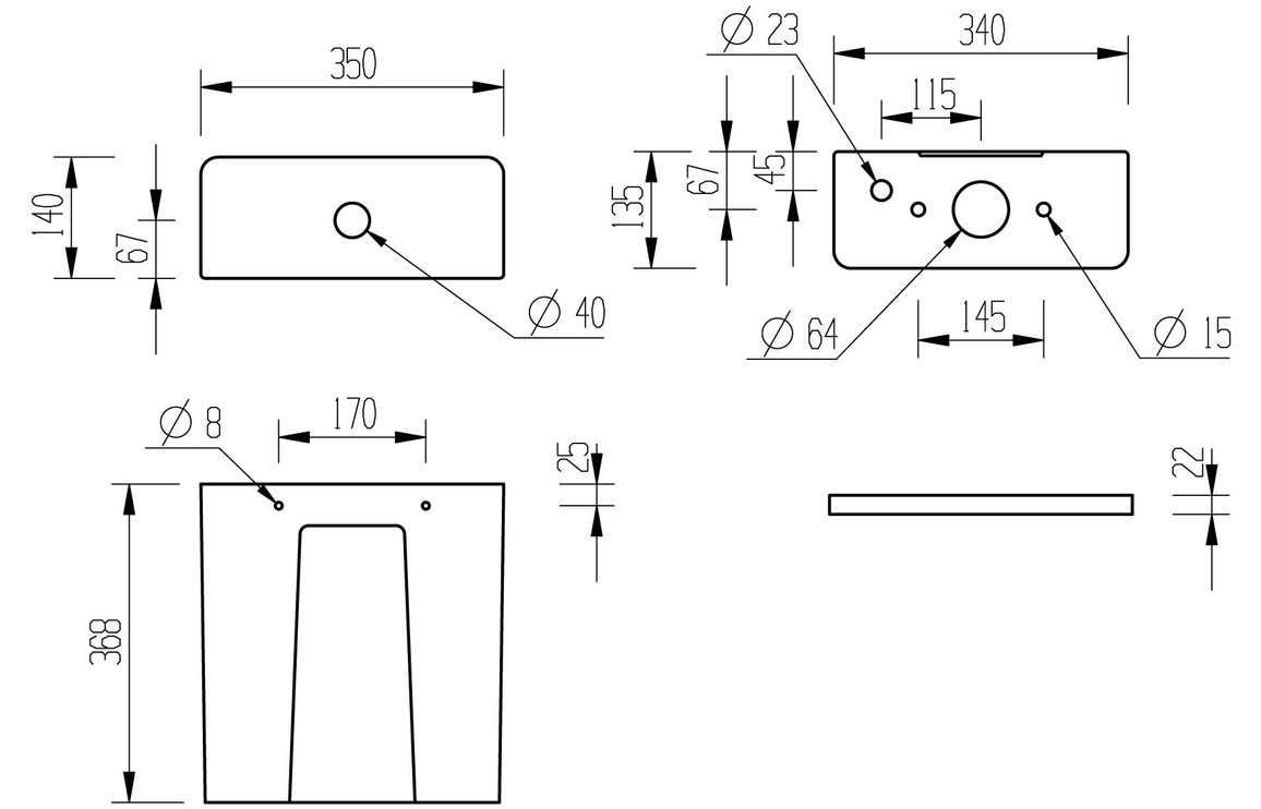 Donich Rimless Close Coupled Open Back Short Projection WC & Soft Close Seat - Image 4