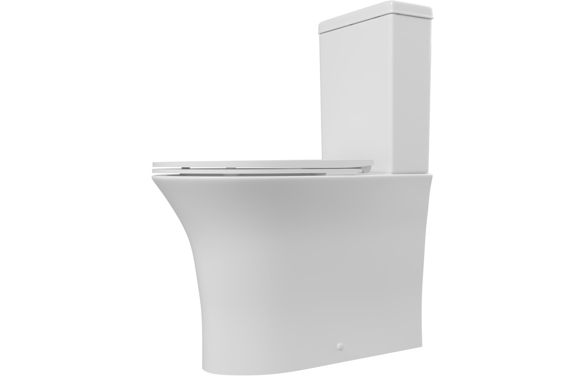 Ledi Rimless Close Coupled Fully Shrouded WC & Soft Close Seat - Image 2