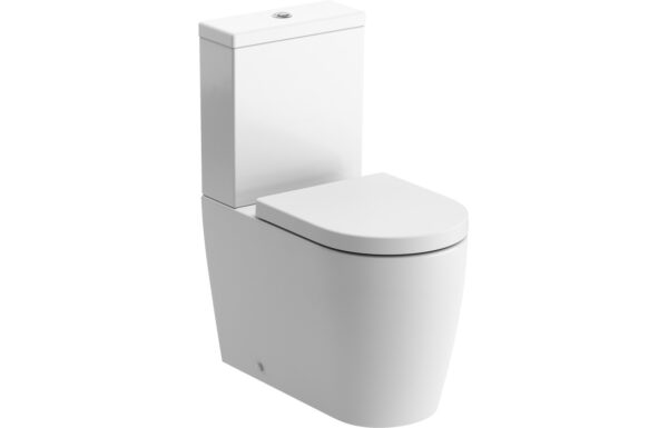 Alder Rimless Close Coupled Fully Shrouded Comfort Height WC & Soft Close Seat