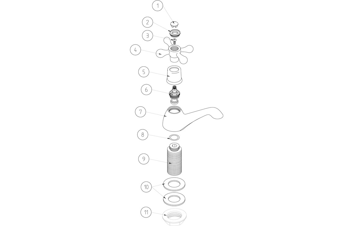 Torc Bath Pillar Taps - Chrome - Image 2