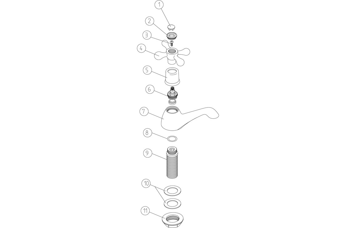 Torc Basin Pillar Taps - Chrome - Image 2