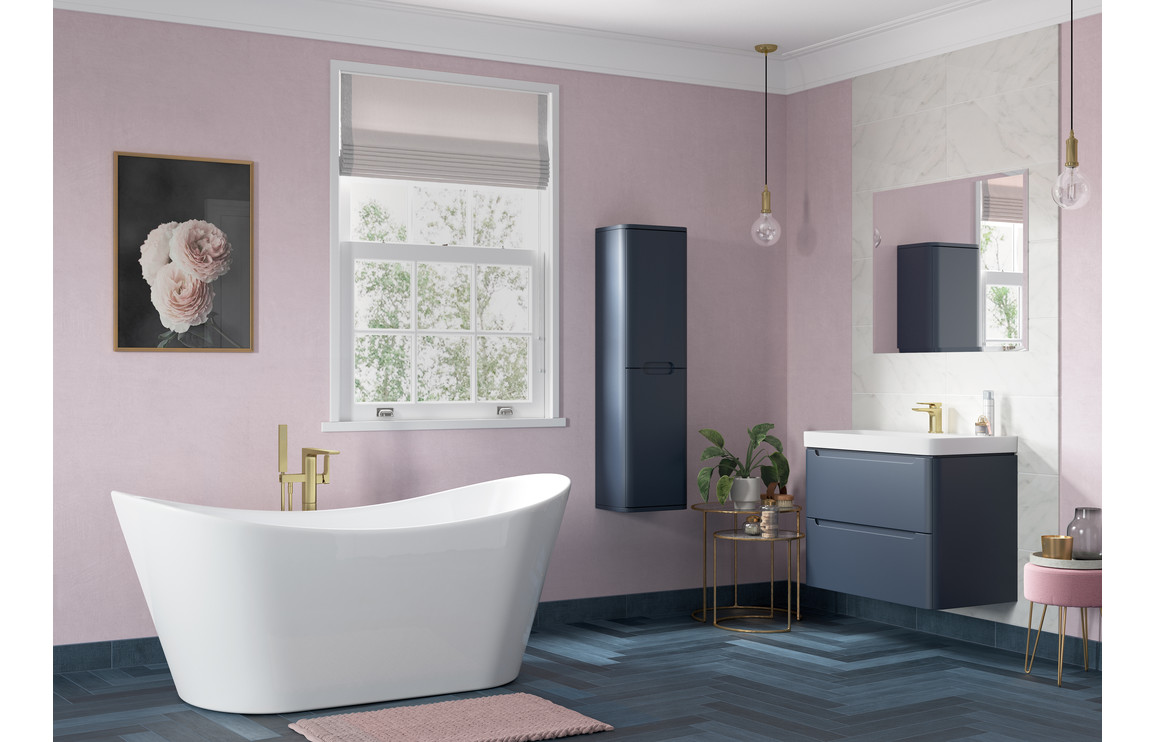 Dallas 550mm Floor Standing WC Unit - Matt Indigo - Image 2