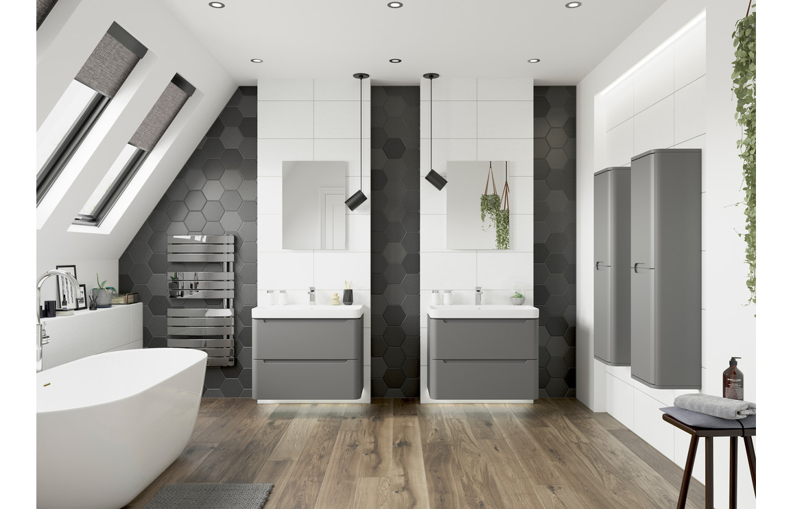 Dallas 550mm Floor Standing WC Unit - Matt Grey - Image 2