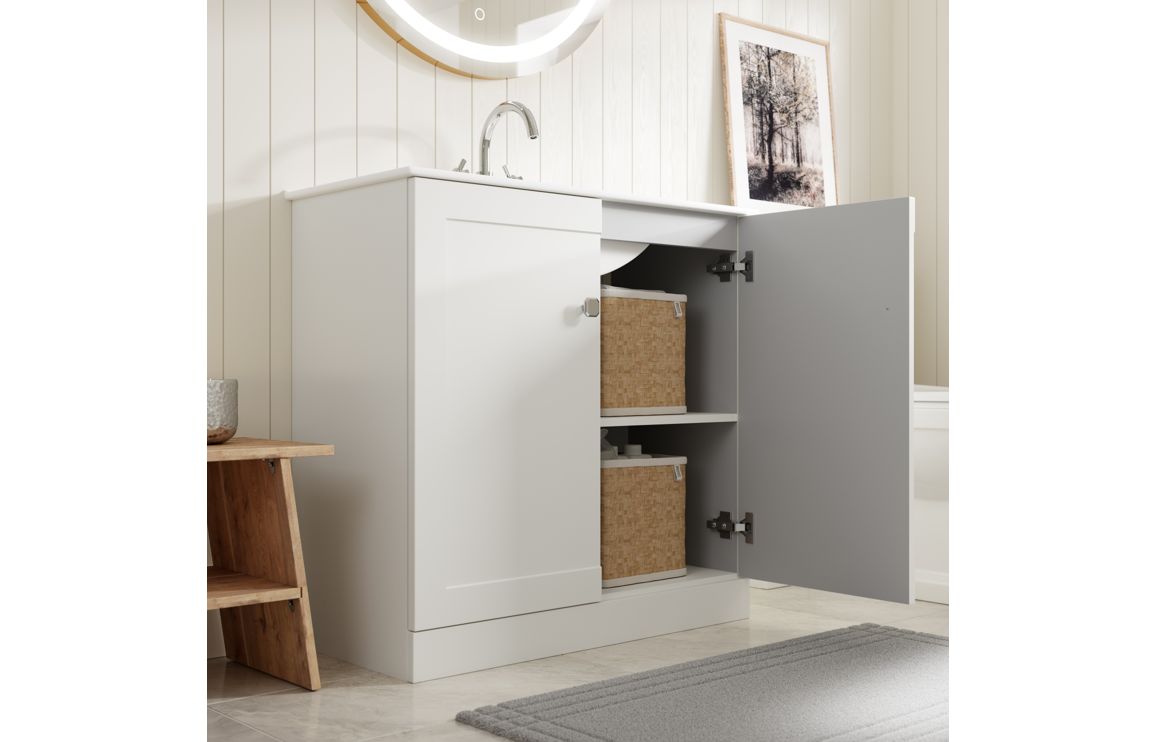 Maine 500mm Floor Standing WC Unit - Matt White - Image 3