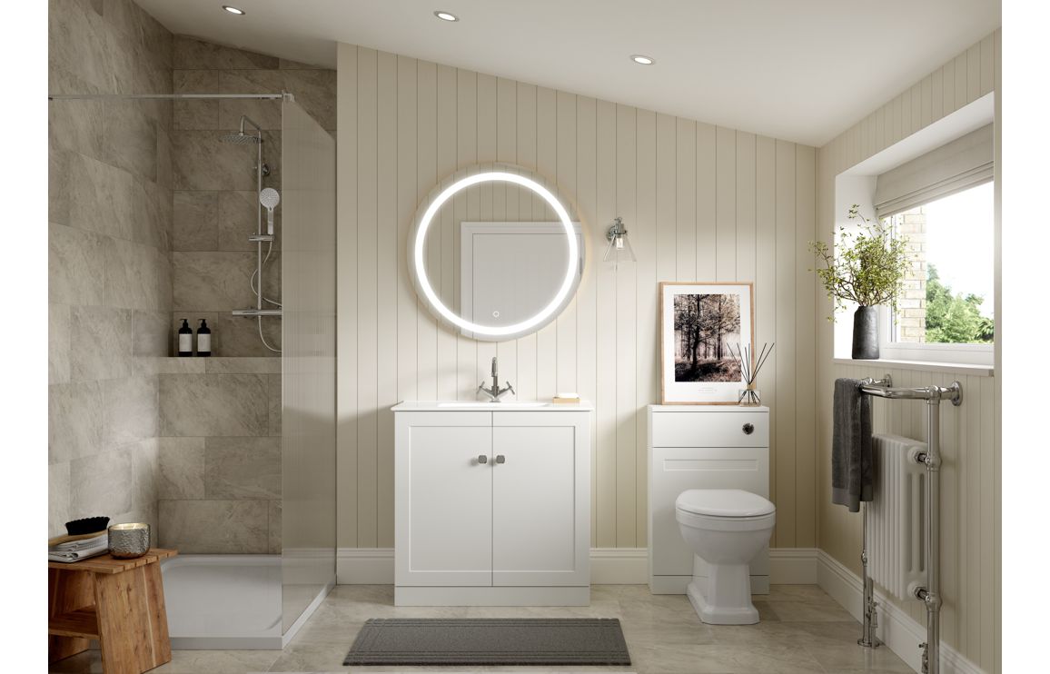 Maine 500mm Floor Standing WC Unit - Matt White - Image 2