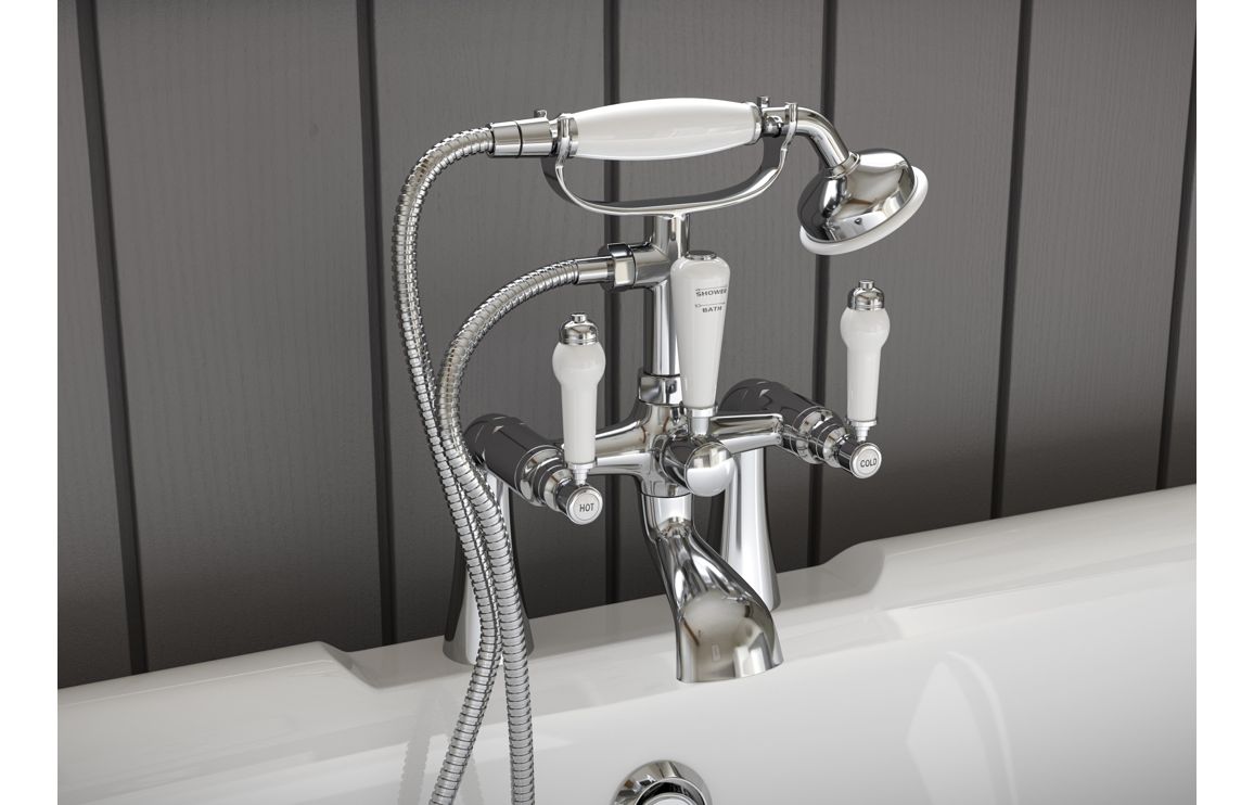 Gerit Bath Pillar Taps - Chrome - Image 3