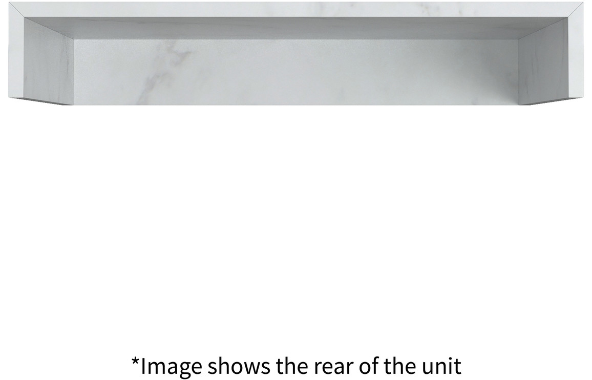 Georgia 600mm Wall Hung Basin Shelf - White Marble - Image 2