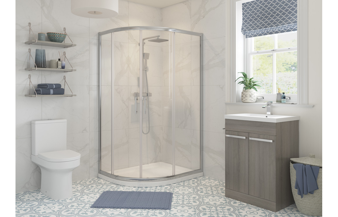 Options 1000x800mm 2 Door Offset Quadrant - Chrome