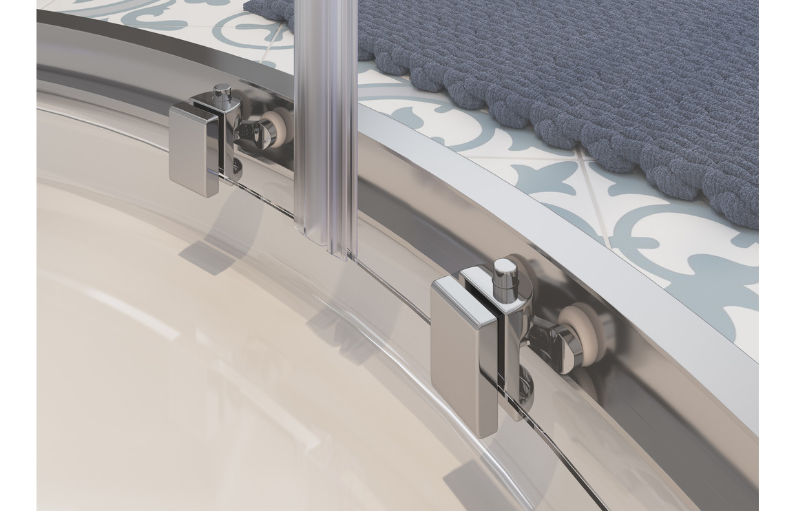 Options 1000x800mm 2 Door Offset Quadrant - Chrome - Image 3