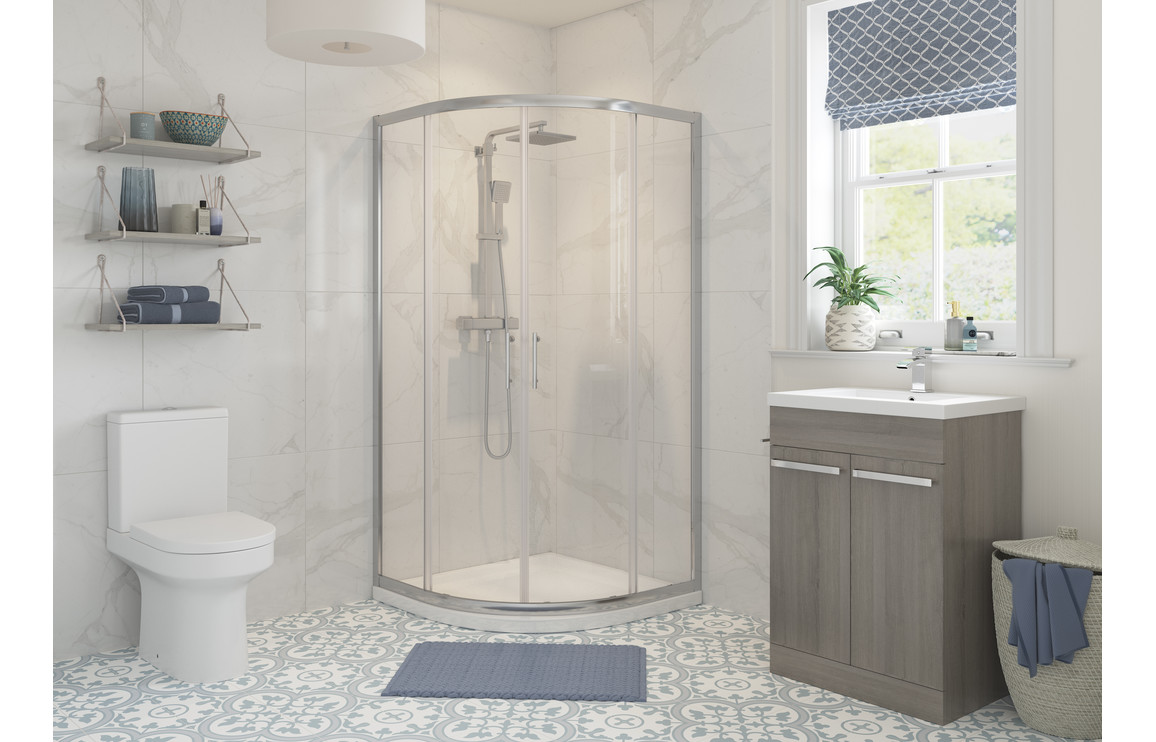 Options 900mm 2 Door Quadrant - Chrome