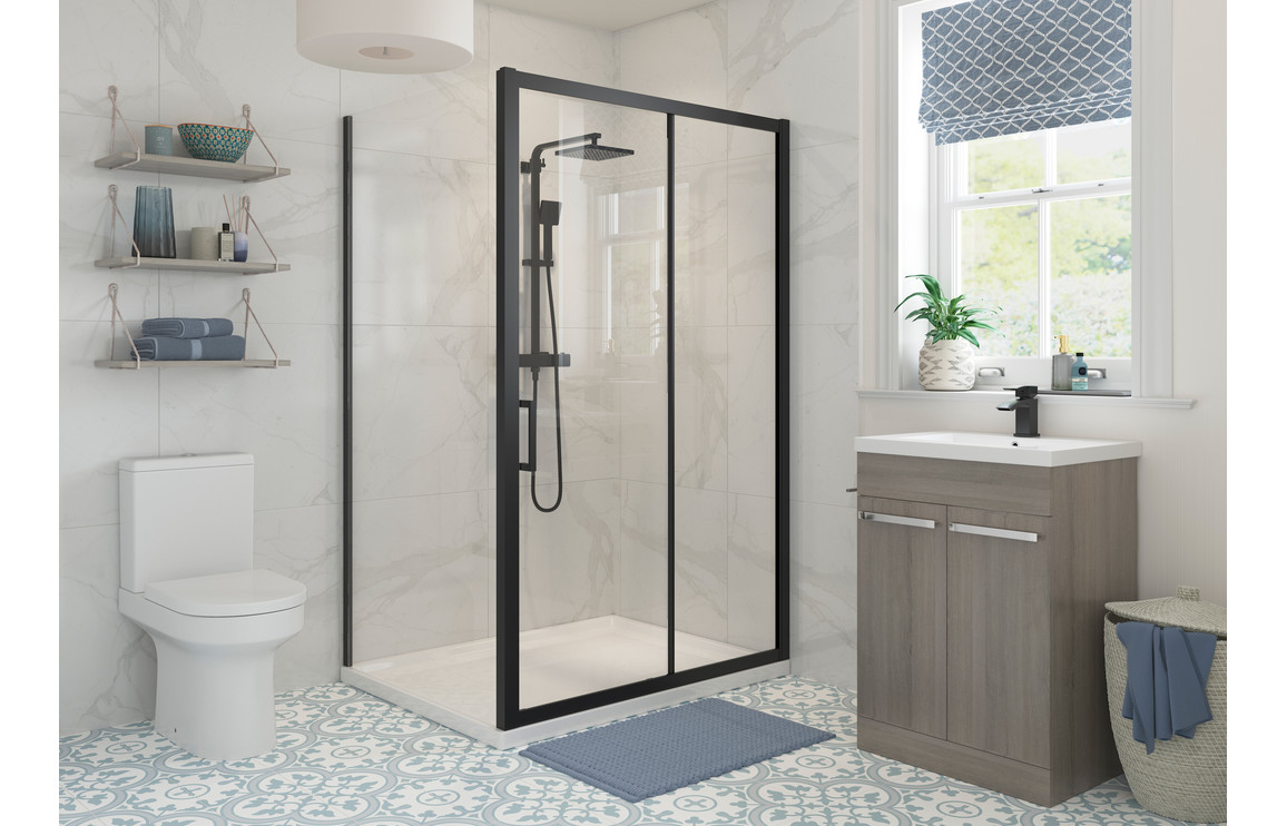 Options 760mm Bi-fold Door - Matt Black - Image 2