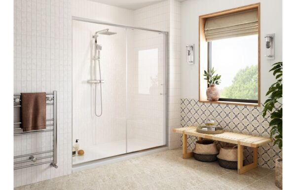Options 1500mm Easy-Fit Sliding Door - Chrome