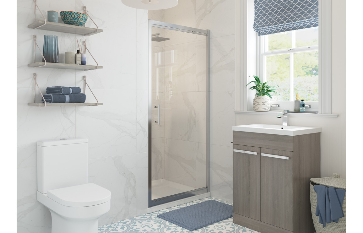 Options 760mm Infold Door - Chrome - Image 2