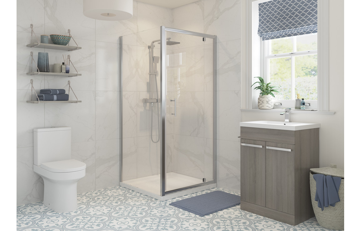 Options 800mm Pivot Door - Chrome - Image 2