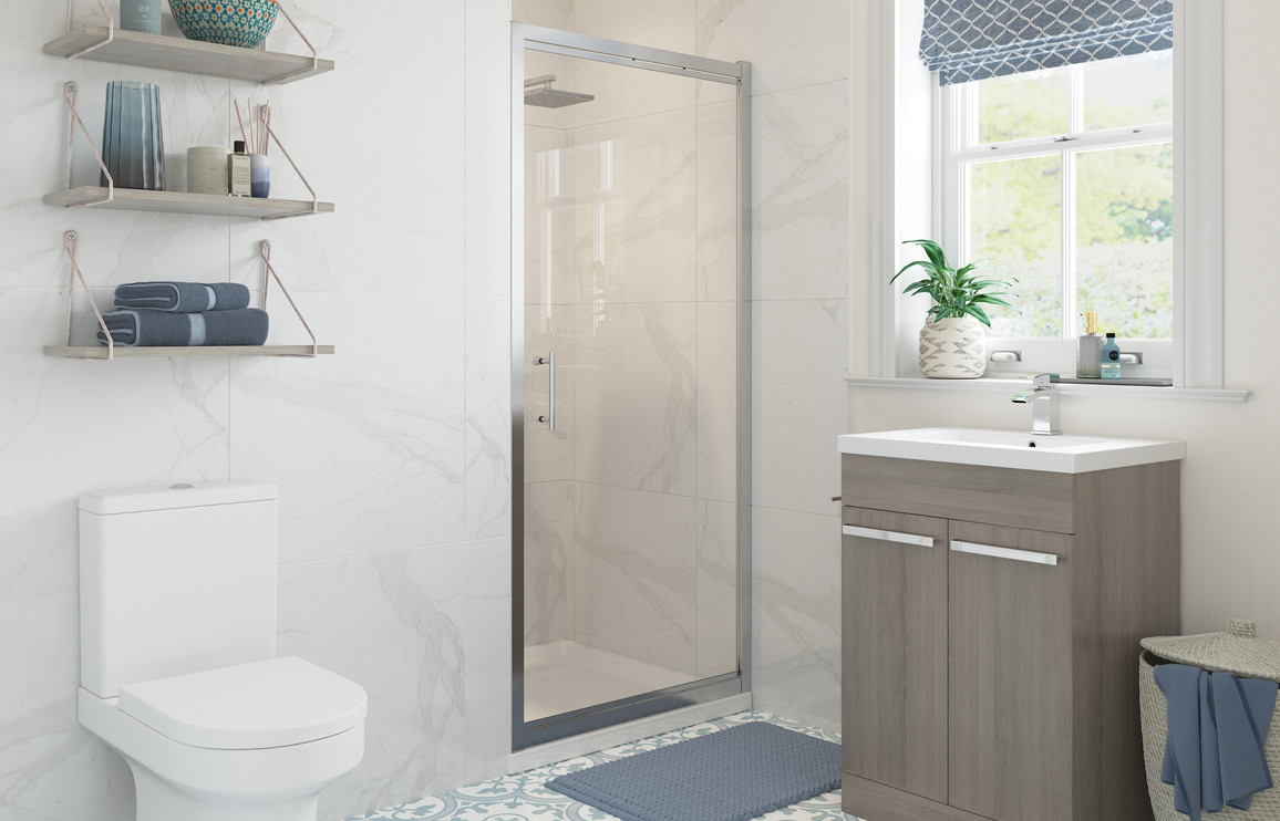 Options 800mm Pivot Door - Chrome