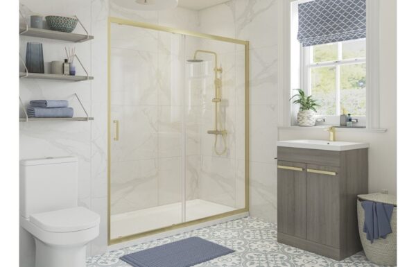 Options 1500mm Sliding Door - Brushed Brass